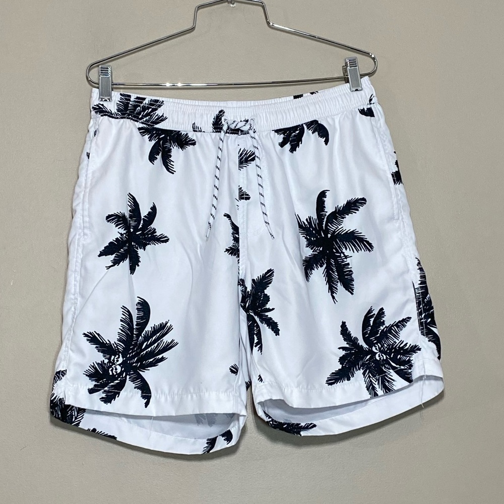 Maamgic Mens Quick Dry Printed Short Swim Trunks with Mesh Lining Swimwear Sz L